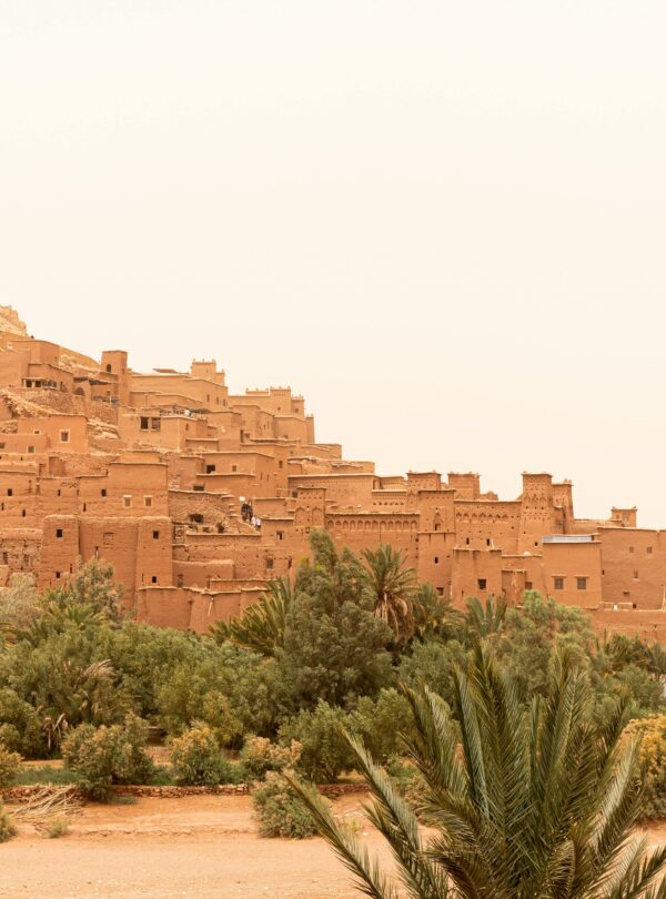 Explore the historic Ait Ben Haddou, a UNESCO World Heritage site in Morocco's desert landscape.